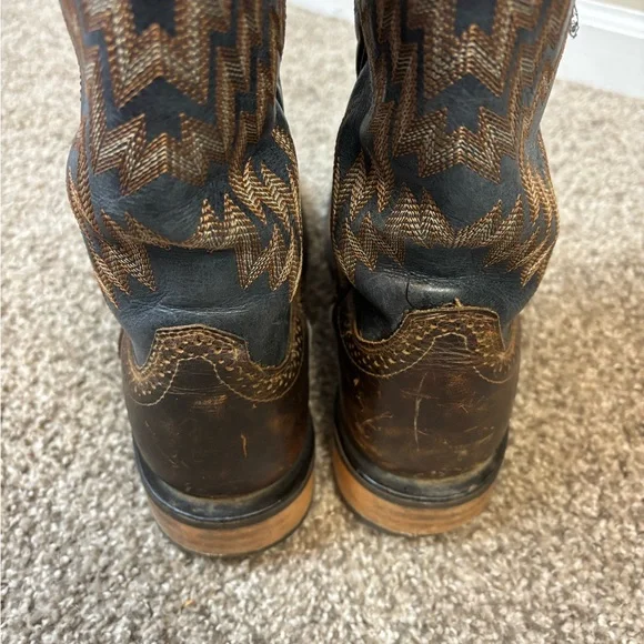 ARIAT Tycoon Square Toe Pull On Western Boot Brazen Brown, Size US 7.5D - Picture 5 of 8